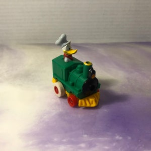 Vintage 1980s Disney Donald Duck Pull Back Action Toy Train Rare Fun Collectible Toy, Disney Mickey Mouse Nostalgia