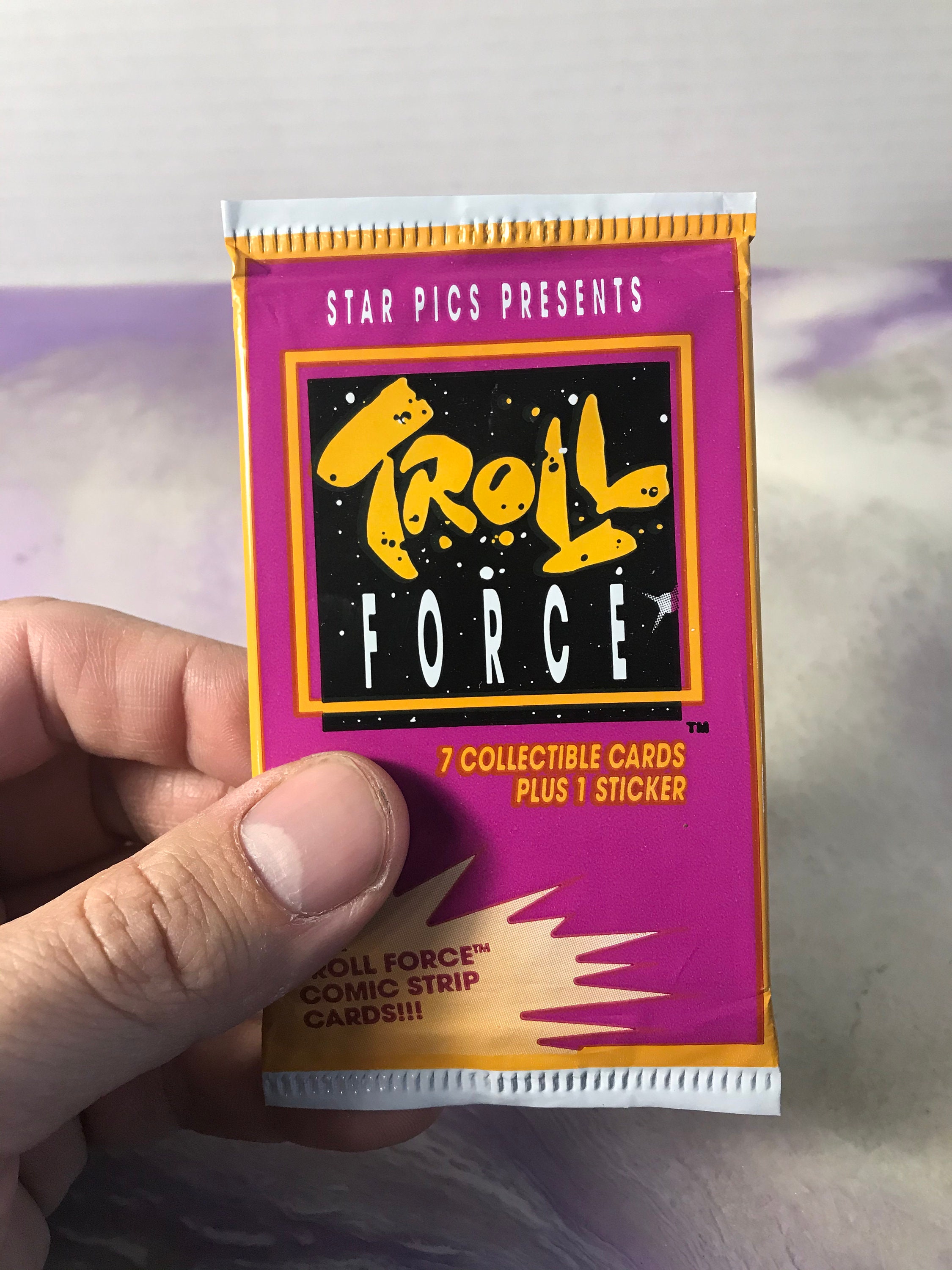 Vintage 1990's Troll Force Cartoon TV Show 1992 Trading Card Pack ...