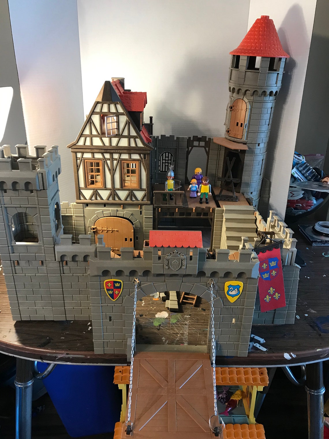 Vintage Playmobil 3666 Knights Large Castle Medieval set Etsy