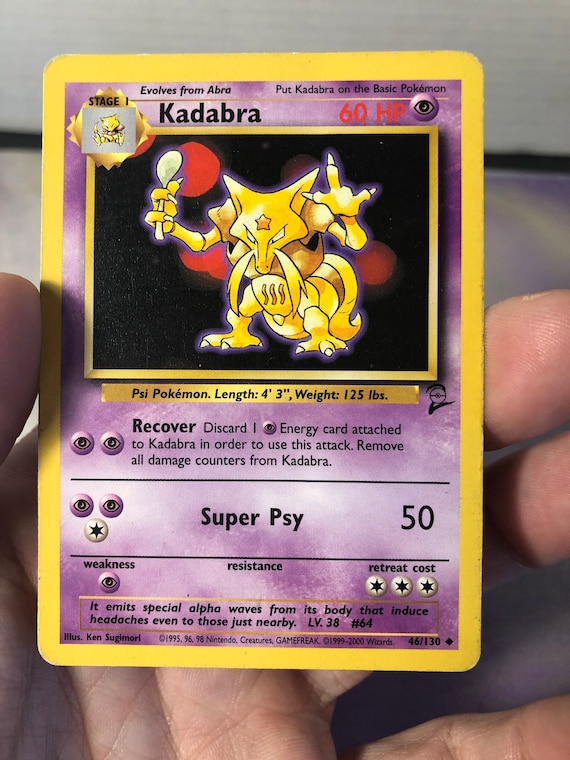 Vintage Pokemon Trading Card Game 1999 Kadabra 46/130 | Base