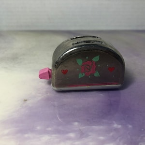 Vintage 90&#39;s Barbie Styled Accessory - Metal Pink Flowered Toaster  - Vintage Barbie Nostalgia