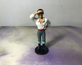 Vintage Disney The Little Mermaid PRINCE ERIC Figure PVC Cake Topper Rare Vintage Toy! Fun Vintage Toy!