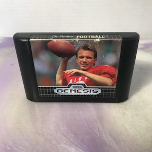 Vintage Joe Montana Football - For Sega Genesis - Rare Vintage Sega Genesis Game