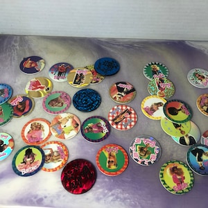 Vintage Pogs - Lot of Barbie Pogs and Slammers - Vintage 90's Collectible Piece of Nostalgia!