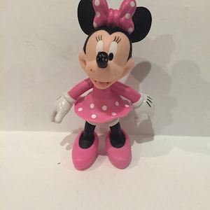 Vintage Disney Large PVC Minnie Mouse PVC Figure Toy/Cake Topper - Mickey Mouse/ Minnie Mouse Disney Nostalgia!