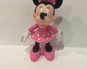 Vintage Disney Large PVC Minnie Mouse PVC Figure Toy/Cake Topper - Mickey Mouse/ Minnie Mouse Disney Nostalgia!