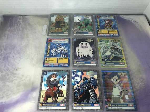 Vintage Digimon Trading Card Game Lot of 9 Cards 99-2000 Digimon