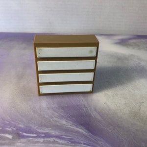 Vintage 1970&#39;s Arco Hong Kong Ltd Dollhouse Furniture - 4 Drawer Dresser - Rare Vintage Toy Dollhouse Nostalgia