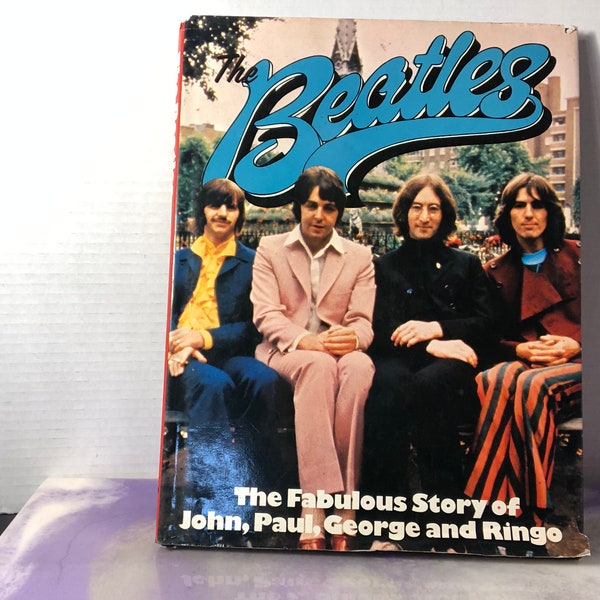 Vintage The Beatles HCDJ Book - The Fabulous Story of John, Paul, George and Ringo Octopus 1976 Color & BW Photos - Awesome Beatles