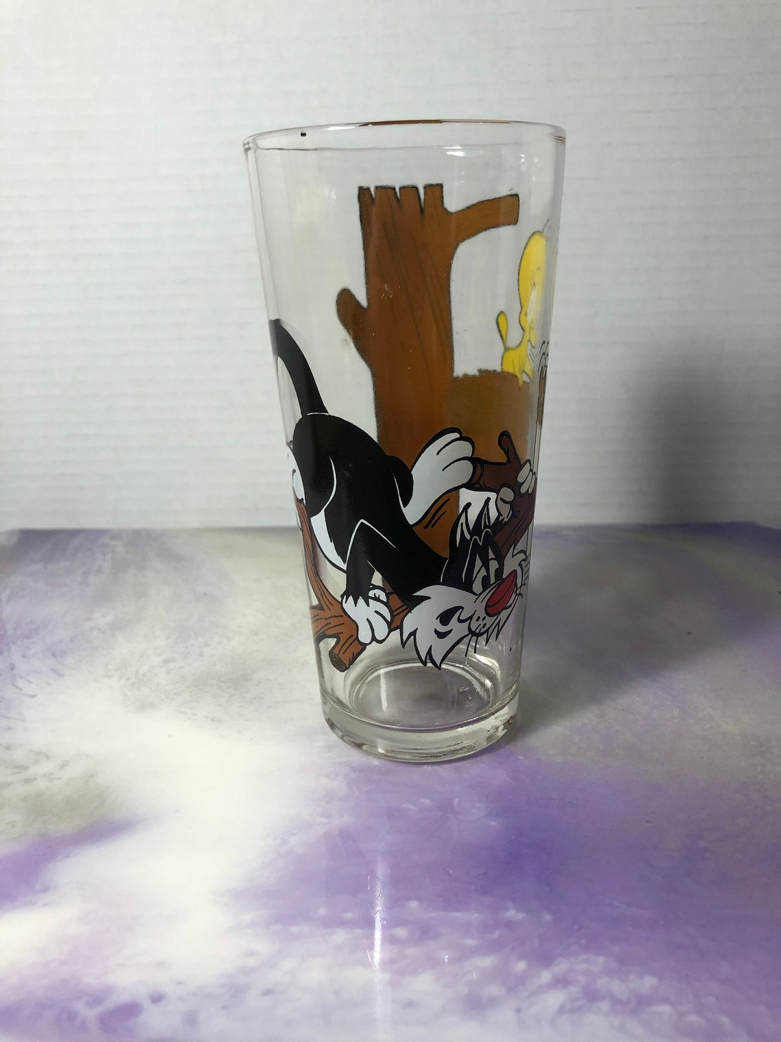 Rare Vintage 1976 Pepsi Looney Tunes Glass Sylvester The Cat Etsy