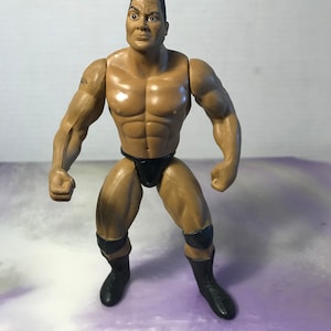 Vintage 90&#39;s WWE Loose - The Rock - Action Wrestling Figure Jakks Titan Tron Live