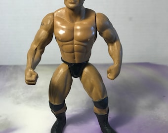 Vintage 90's WWE Loose - The Rock - Action Wrestling Figure Jakks Titan Tron Live