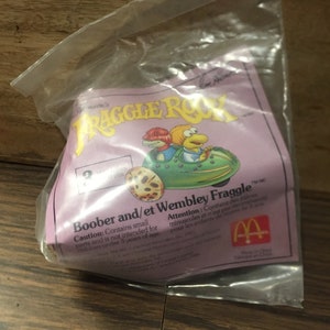 Vintage McDonald&#39;s Fraggle Rock Boober & Wembley Happy Meal Toy 1987 ! Fraggle Rock Nostalgia Toy New