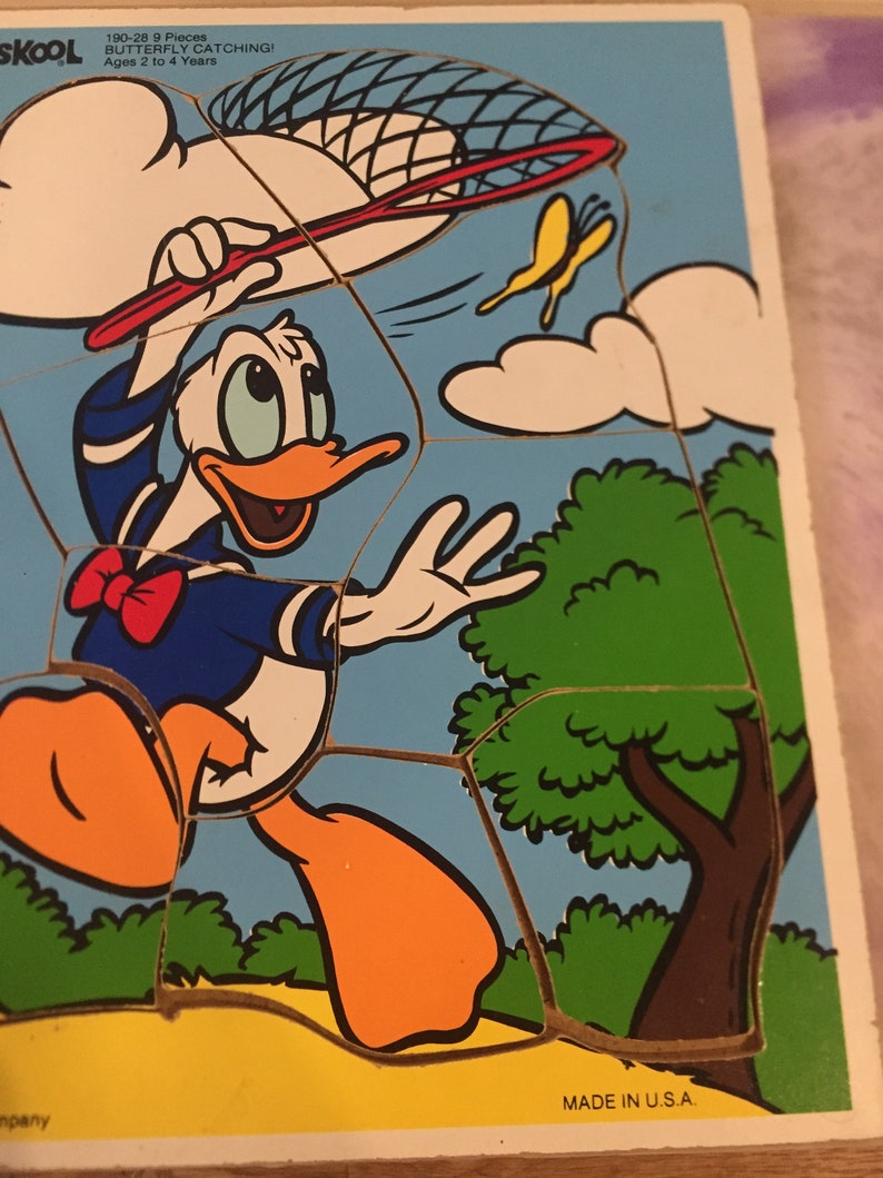 Vintage Disney Frame Tray Puzzle 1970s' Donald Duck Etsy