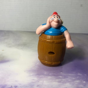 Vintage Peter Pan Disney Animated Movie Smee Happy Meal Toy Figure - Vintage Disney Cake Topper / Figure
