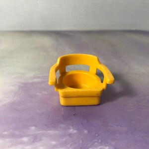 Vintage 1960's 70's Used Fisher Price Little People Yellow Chair - Vintage Little People Family Accessory