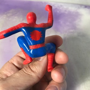 Vintage 90's Spiderman Action Figure Cake Topper Rare Vintage Toy! Marvel Comics figure! image 3