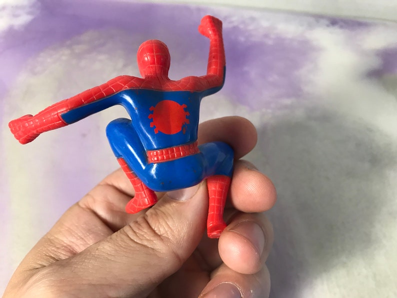 Vintage 90's Spiderman Action Figure Cake Topper Rare Vintage Toy! Marvel Comics figure! image 3