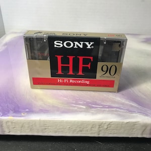 Vintage SONY HF90 Blanco Cassette 90 Minuten ... - Cassette Tape - 80's 90's Nostalgia SEALED