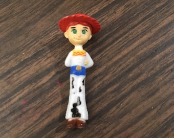 Vintage Disney Pixar Toy Story - figurka w stylu Polly Pocket - Jessie - rzadka, zabytkowa figurka na tort Toy Story z lat 90.