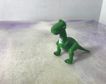 Vintage Disney Pixar Toy Story - Figurka z PVC - REX Dinosaur - Rzadka figurka na tort Toy Story z lat 90.