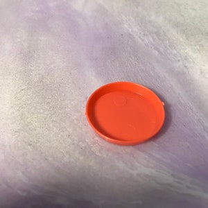 Vintage 70's Barbie Styled Accessory - Camp Site Orange Plate - Vintage Barbie Nostalgia