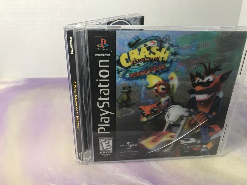 Crash Bandicoot WARPED PlayStation 1 PS1 System Complete Game Black Label image 1