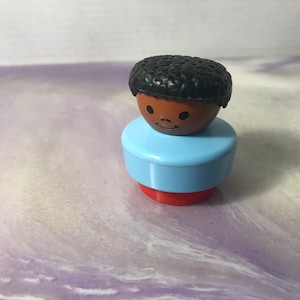 Vintage 1990s Fisher Price Little People Chubby Figure - Man with Black Hair , 90&#39;s Little People Figure!