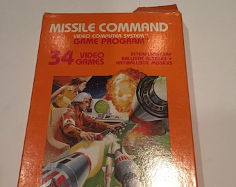 Vintage 1980s Atari Video Game System MISSILE COMMAND- Complete in Original Box - Rare Vintage Video Game Collectible
