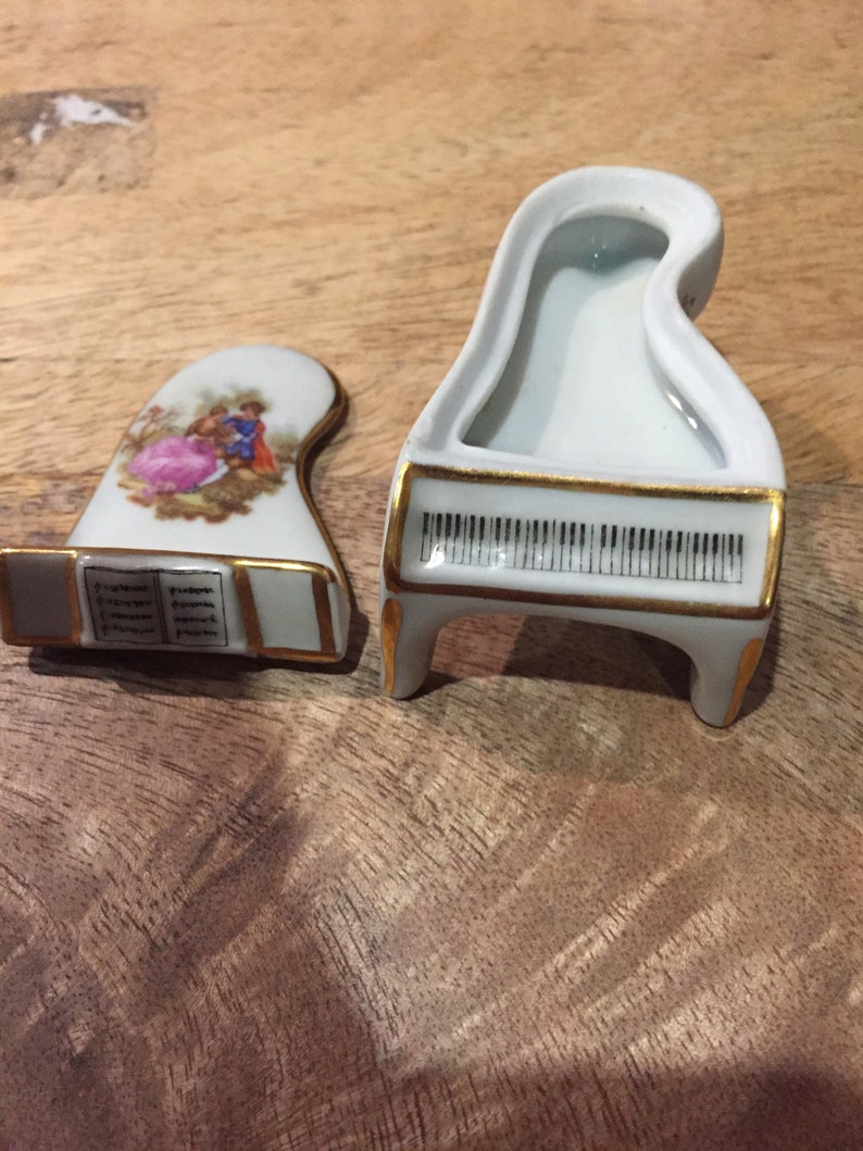 Vintage Limoges France China Dollhouse Miniature Piano Figurine Knick Knack Awesome Vintage Fine China