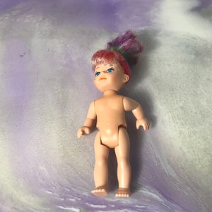 Vintage Barbie Baby / Little Sister,? Rainbow Coloured Hair Barbie Accessory - Vintage Barbie/ Doll Nostalgia