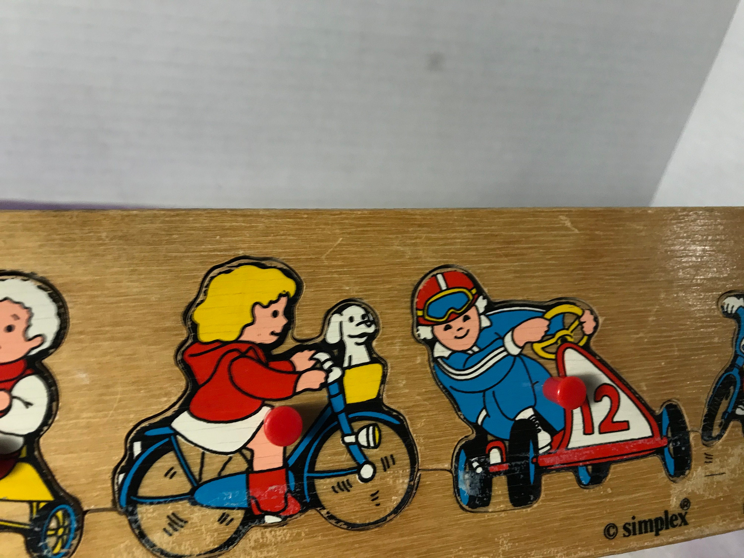 Simplex Toys Puzzle Vintage Wooden Peg Puzzle / Wood Baby Etsy 日本