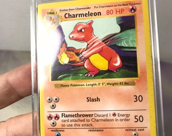 Vintage Pokemon Trading Card Game Base Set Shadowless CHARMELEON