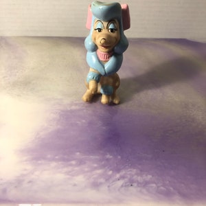 Vintage Disney Oliver and Company GEORGETTE the Dog  PVC Cake Topper Rare Vintage Toy! 1988 figure!