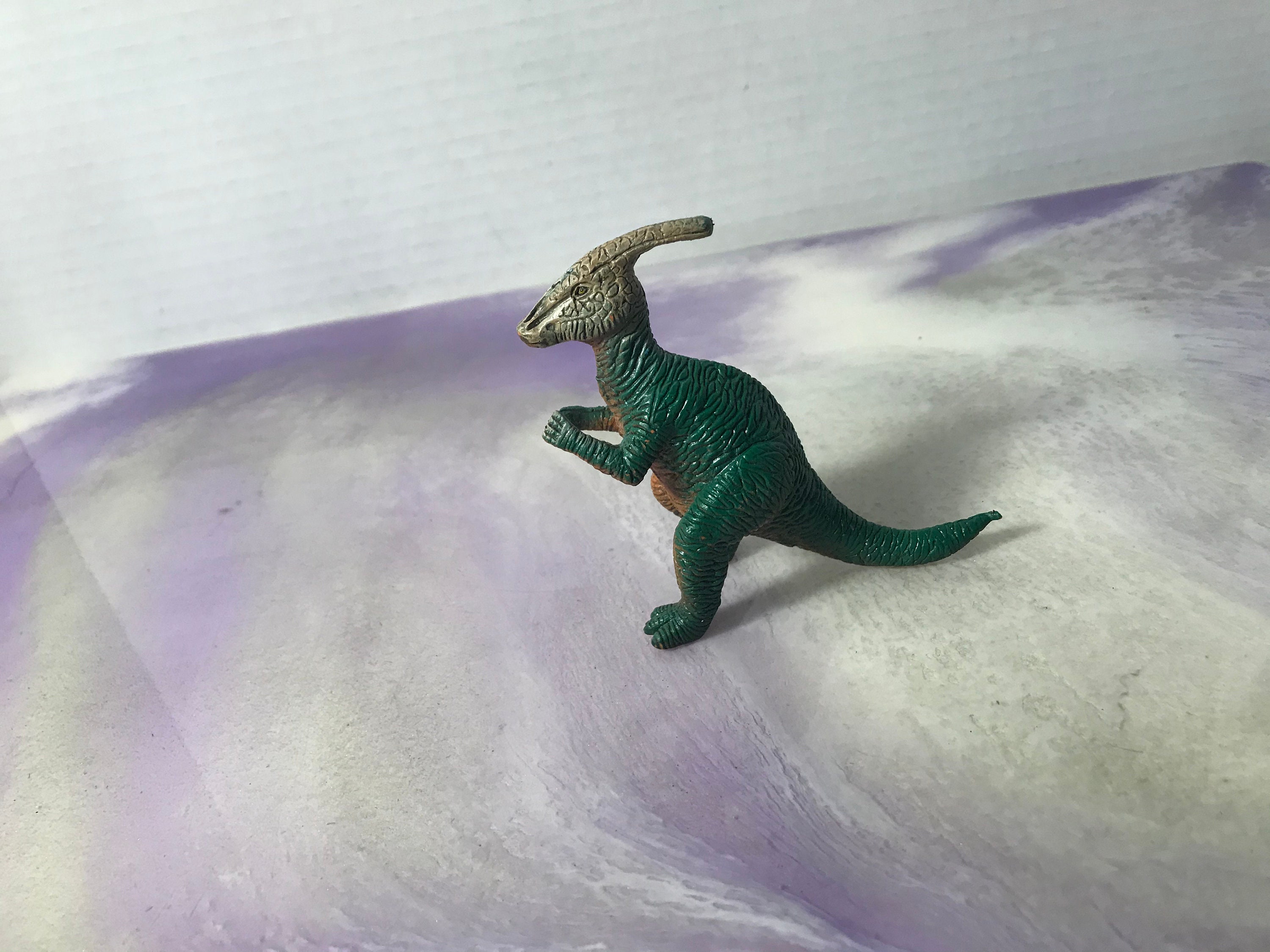 Vintage Dinosaur フィギュア Vintage Made in China PVC 1993 Parasaurolophus Dinosaur Awesome