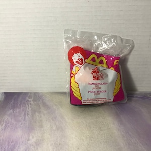Vintage Brand New Halloween Themed Ronald Mcdonald&#39;s Happy Meal Toy Cake Topper Figure - Halloween Mask HAMBURGLER - Vintage