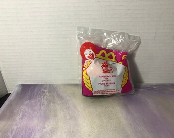 Vintage Brand New Halloween Themed Ronald Mcdonald's Happy Meal Toy Cake Topper Figure - Halloween Mask HAMBURGLER - Vintage
