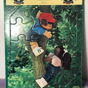 Vintage Cabbage Patch Kids Frame Tray Puzzle 1990s  Puzzle - Complete Used  Puzzle Nostalgia CPK Themed Puzzle