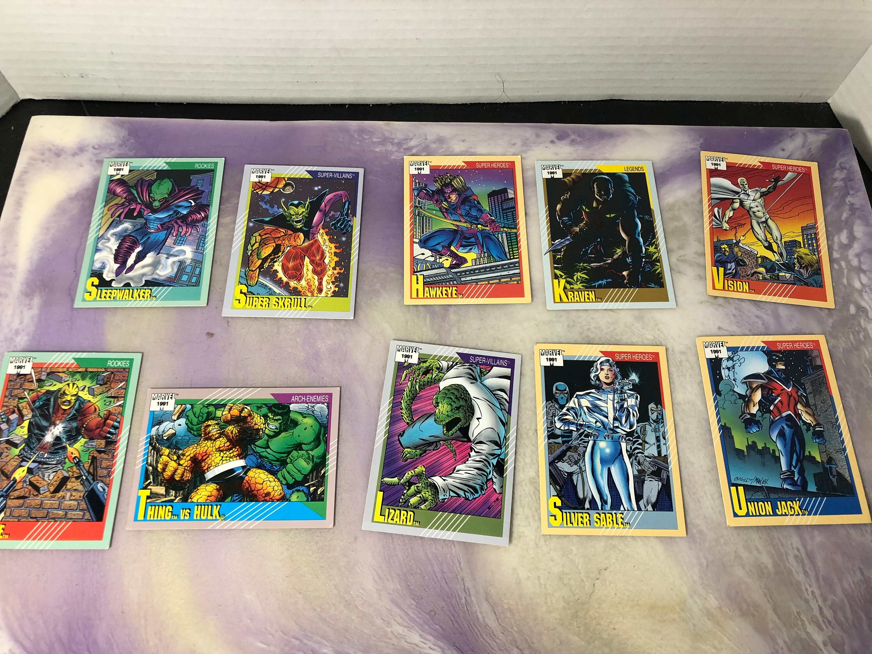 rare 1991 marvel cards Marvel masterpieces series one cards numbered rare factory Tin 1991 main image 0