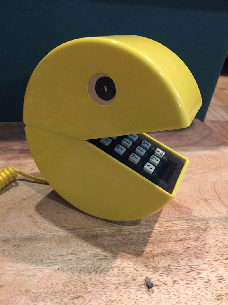 Vintage 1980's Pac Man Phone Tested Working Super Etsy