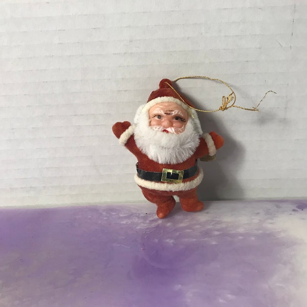 Vintage 1970's / 80's Themed Christmas Ornament- SANTA - Awesome Christmas Nostalgia Fun Decoration Super Cute