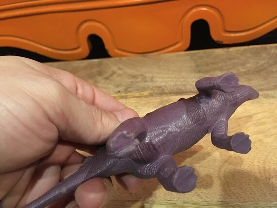 Vintage Dinosaur Toy PVC Purple Stegosaurus - Rare Vintage Plastic