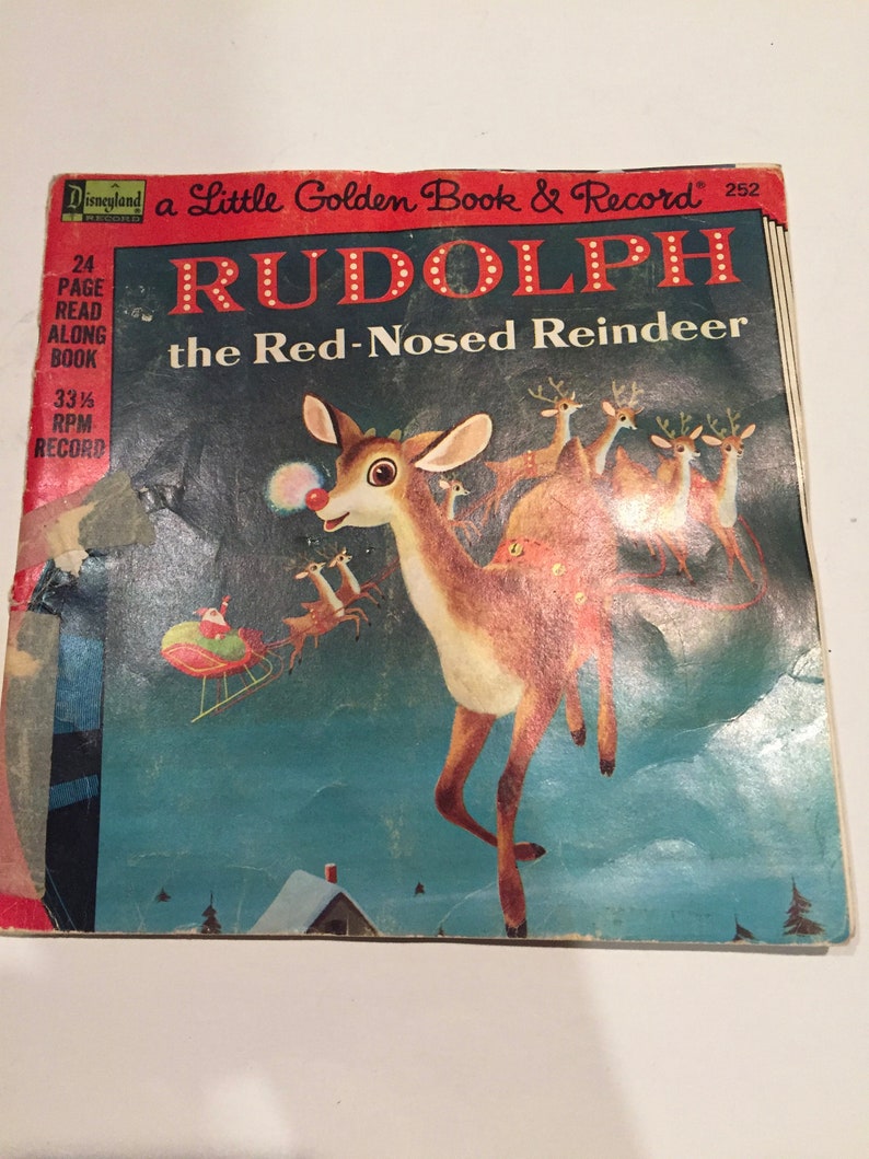Vintage Rudolph the Red Nosed Reindeer Record and Story Book Vintage ...