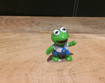 Vintage 1986 Muppet bebés Kermit la rana PVC figura pastel Topper 2 1/2 pulgadas rara Figura Vintage Lote 6