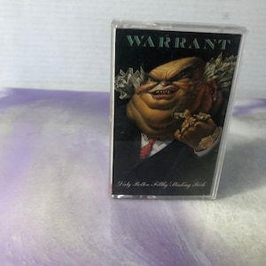 Warrant - Dirty Rotten Filthy Stinking Rich - Cassette Tape Vintage Rock Album / Cassette Tape 80&#39;s Rock and Roll