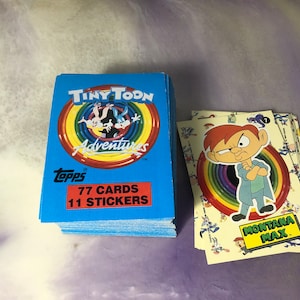 Vintage 1990s Tiny Toons Adventure Near Complete Trading Card Lot - Awesome Pile of  Trading Cards - Cool 90&#39;s Nostalgia