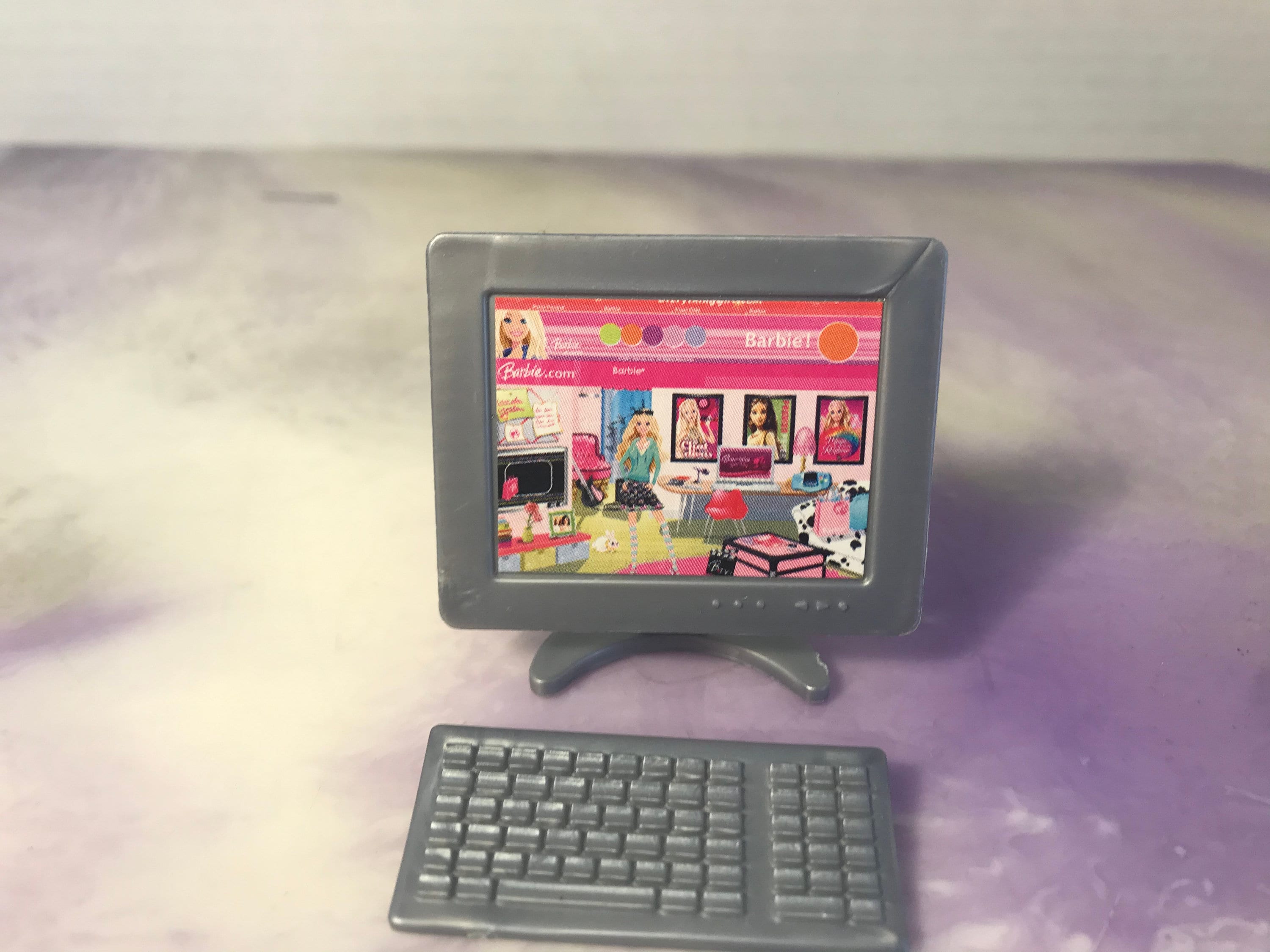 Vintage 90 s Barbie Styled Accessory Desktop Computer Vintage Barbie Nostalgia Etsy