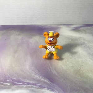 Vintage 1986 Muppet Babies Fozzie the Bear PVC Figure Cake Topper 2 1/2 inches Rare Vintage Figure