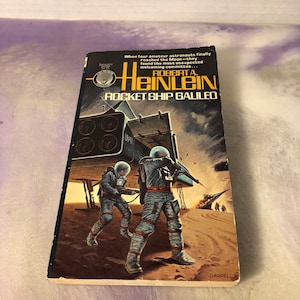 Vintage Novel Rocket Ship Galileo Paperback Book 1974 Robert A. Heinlein - Rare Science Fiction Nostalgia