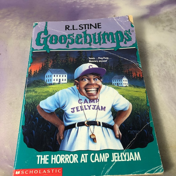 Vintage The Horror at Camp Jellyjam (Goosebumps) de R.L. Stine (Libro de bolsillo) - Vintage 90's Kids Novel -